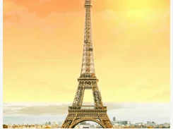 Zup Edit photo screen with an Eiffel Tower post image, AI edit prompt field, and rotate controls.
