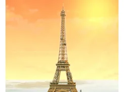 Zup AI Edit screen with an edited Eiffel Tower image and editing mode controls.