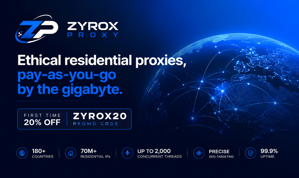 Ethical residential proxies, pay-as-you-go by the gigabyte
